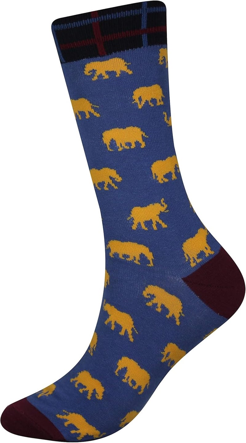 Cansok Men's 2/4 Packs Fun Crazy Novelty Dress Crew Socks - Image 5